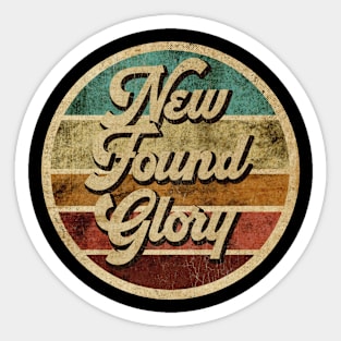 Tanatoraja, circle retro faded New Found Glory Sticker